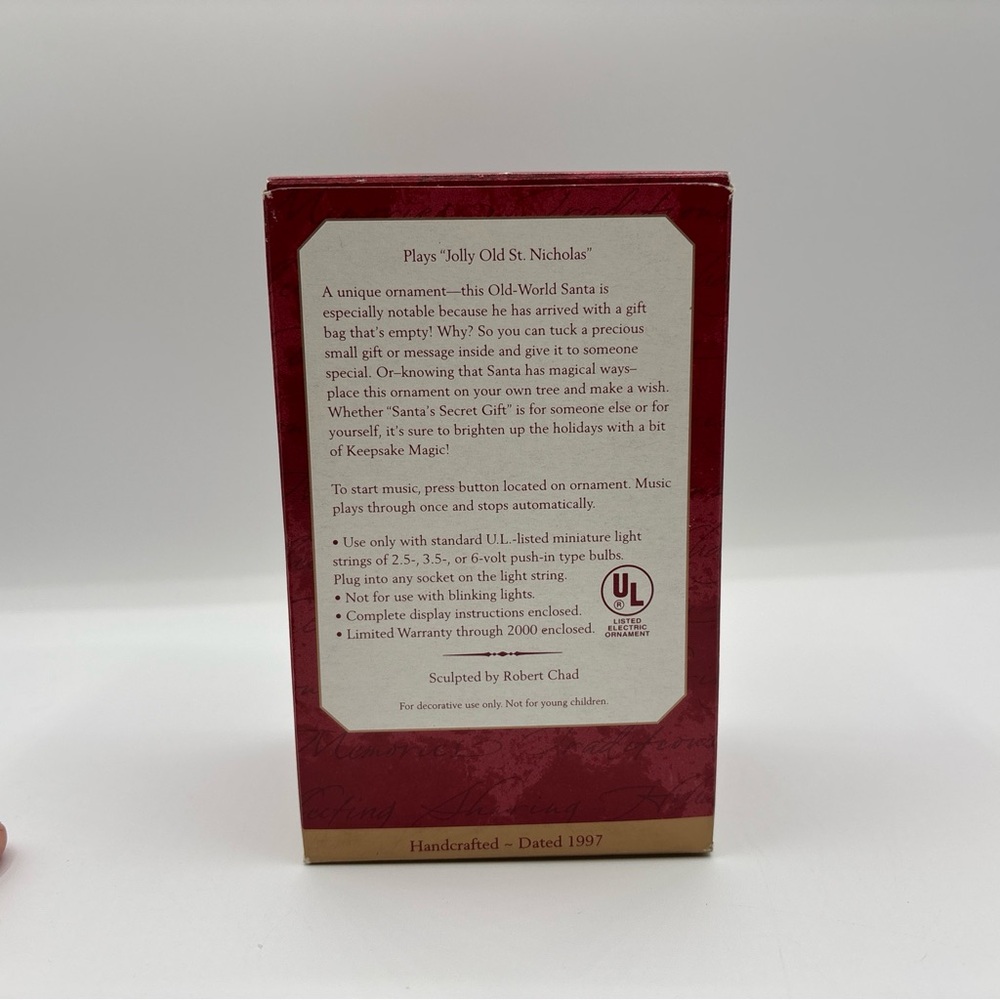 Hallmark Keepsake Ornament 1997 Santa’s Secret Gift Handcrafted Old-World Santa - Picture 11 of 12